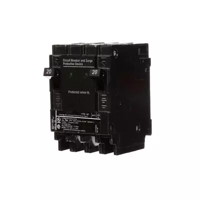 Buy Siemens Whole House Surge Protector 20-Amp 6.5  Two 1-Pole 120V Circuit Breakers • 171.77$