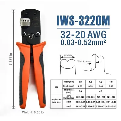 Buy Ratcheting Crimper Crimping Tool Accessories 32-20AWG Replacement Hand New • 47.25$