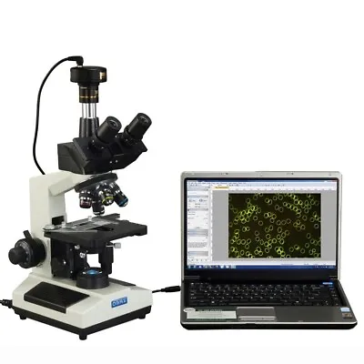Buy OMAX 40X-2500X Darkfield Trinocular Biological LED Microscope+5MP Digital Camera • 651.99$