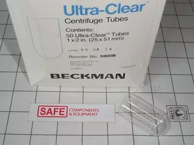 Buy Centrifuge Tube Ultra-Clear 20mL 25x50mm QTY-50 Beckman 346598 Poly Plstc X34-1 • 58.97$