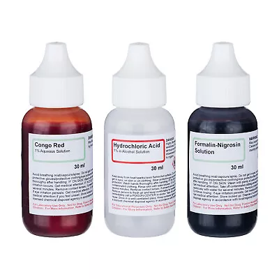 Buy AmScope SK-3N Negative Stains Stain Kit - 3 Chemicals 4 Making Microscope Slides • 19.99$