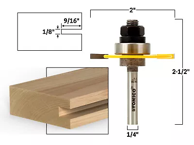 Buy 1/8  Slotting Cutter Router Bit Assembly - 1/4  Shank - Yonico 12103q • 14.95$