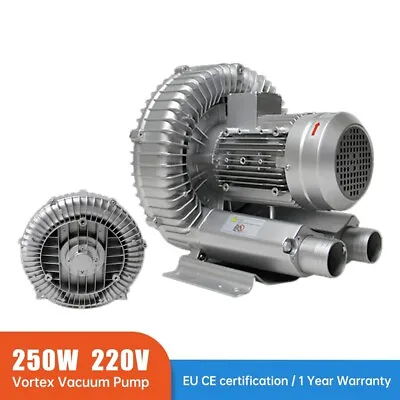 Buy 250W High Pressure Vortex Blower Fan Air Vacuum Pump 220V Aeration Air Drying • 268.77$