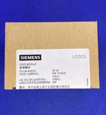 Buy New Siemens 6ED1052-2MD08-0BA1 6ED1 052-2MD08-0BA1 LOGO 12/24RCEO Logic Module • 128.91$
