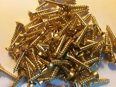 Buy #10 X 1  Oval Head Slotted, Solid Brass, Wood Screws, Select Qty • 9.15$