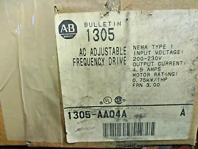 Buy New Sealed Box Allen-bradley 1305-aa0a Ac Adjustable Frequency Drive • 135$
