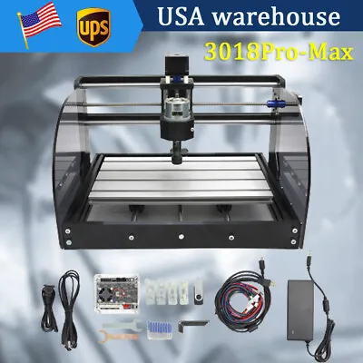 Buy 【USA】3Axis CNC 3018 Pro Max GRBL Offline Wood Router Kit Engraving Laser Machine • 141$