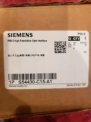 Buy Siemens GPMI PMI-3 High Resolution User Interface XLS *BRAND NEW* • 1,399.99$