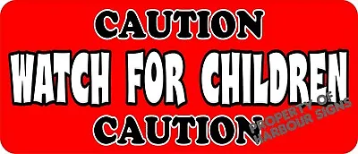 Buy Caution Watch For Children Safety Sign Decal 14 X6  Concession Ice Cream Truck  • 15.95$