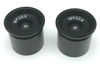 Buy New Pair Amscope EP20X305 Microscope 20X Eyepieces Wide Field WF20X 30.3mm Tube • 48.99$