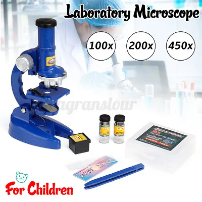 Buy 100x/200x/450x Children Biological Microscope Monocular Kids Educational Tool • 16.83$