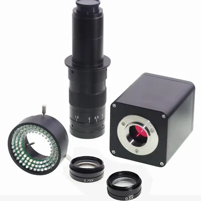 Buy IMX385 60FPS V2 HDMI Industry Camera Microscope 0.75X Aux Lens LED Light Stand • 339$