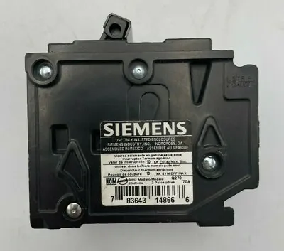 Buy Siemens Q270 2P 70A 120/240V Plug-In Molded Case Circuit Breaker NEW • 25.99$