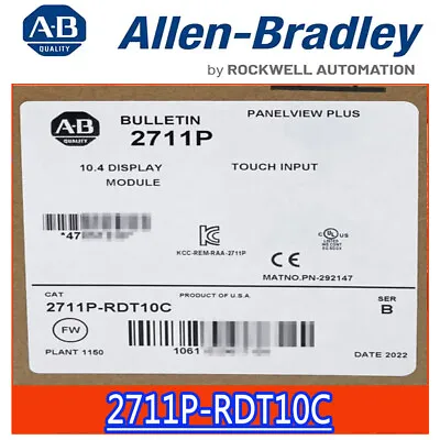 Buy Allen Bradley 2711P-RDT10C Ser B Touch Screen New Seal Stock Free Shipping • 1,100$