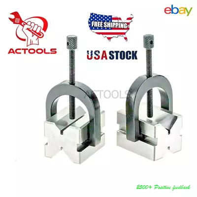Buy Precision Engineers All Steel Vee Blocks Clamp Set V Block Matched Pair USA • 39.99$