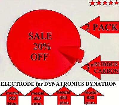 Buy Rubber Carbon Electrode For Dynatronics Dynatron Solaris Series 2/pack, Red, 3  • 26.99$