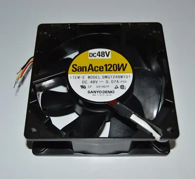 Buy Sanyo Denki SanAce120W Cooling  Fan 48V. 9WG1248M101 DC48V, .07A, 041407P, IP55 • 54.60$