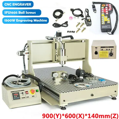 Buy 4 Axis USB CNC Router 6090 Engraving Machine Engraver Water-cooled VFD 3D 1500w • 1,776.40$