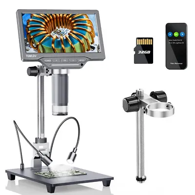 Buy TOMLOV Digital Microscope 7  IPS 1200X Coin Magnifier Camera Built In Battery • 80.75$