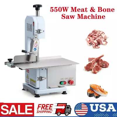Buy 550W Electric Meat Bone Saw Butcher Band Saw Cutting Machine W/ 6 Saw Blades • 348.67$