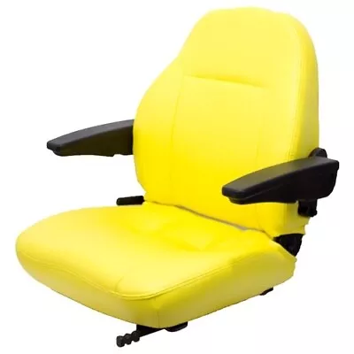 Buy Fits Hustler Lawn Mower Seat Assembly W/Arms -  Yellow Vinyl • 349.99$