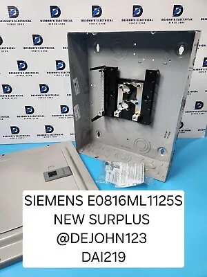 Buy Siemens E0816ml1125s Main Lug, 8 Space, 16 Circuits, 125a, 120/240v, New Surplus • 30$