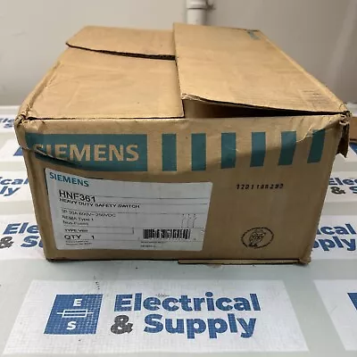 Buy NEW Siemens HNF361J 30A 600V Non-Fusible Safety Disconnect Switch 30 Amp 3R 12 • 140$
