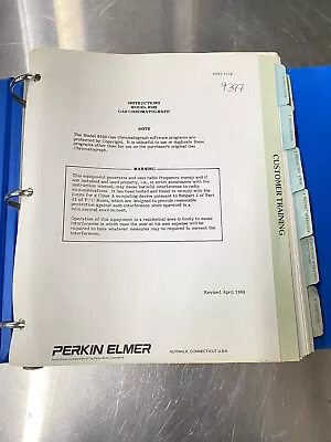 Buy Perkin Elmer 8500 Gas Chromatograph - Users Guide / Instructions Manual • 39.99$