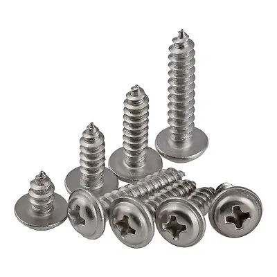 Buy Phillips Self-tapping Screws Flange Pan Head M2 - M4 A2 304 Stainless Steel • 4.79$