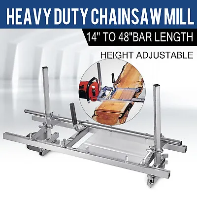 Buy Chainsaw Mill 14 -48  Portable Chain Saw Mill Aluminum Steel Planking Lumber • 83.20$