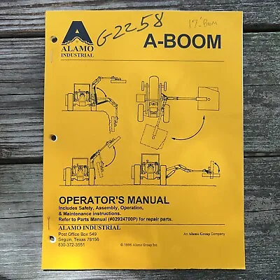 Buy Alamo A-Boom Mower Operator's Manual    02924700M • 27.99$