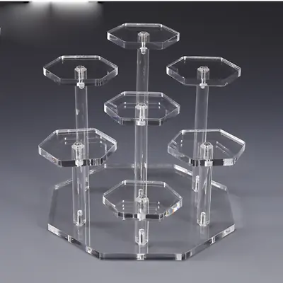 Buy Clear Acrylic Display Rack Stand Store Shelf For Cup Toy Jewelry Ring Ornament • 32.99$