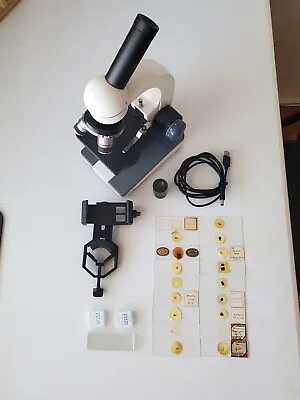 Buy AmScope M150C 40x-1000x Compound Microscope With Gosky Adaptor, And More • 20$