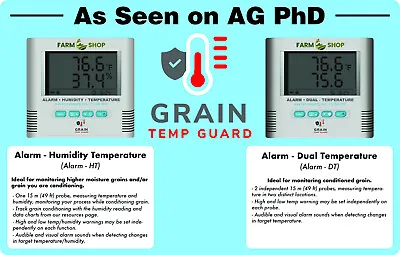 Buy Grain Temp Guard, Bin Temperature Moisture Monitoring Alarm System • 290$