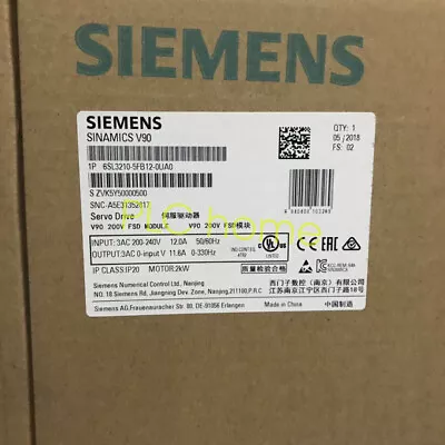Buy Siemens 6sl3210-5fb12-0ua0 6sl32105fb120ua0 1psc New • 623.17$