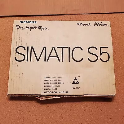 Buy SIEMENS Simatic S5 Digital Input Module 6ES5420-4UA13 - NEW In Box & Ships FREE  • 199.98$