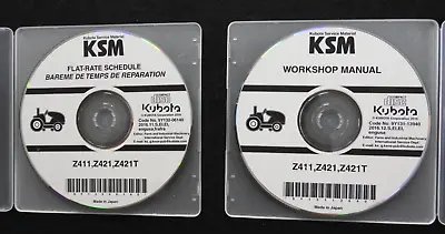 Buy Genuine Kubota Z411 Z421 Z421t Zero-turn Mower Workshop Service Manuals Cd • 49.16$