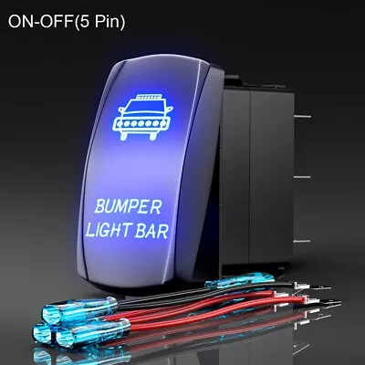 Buy  BUMPER LIGHT BAR  Toggle Rocker Switch SPST On/Off For JEEP Offroad Truck UTV • 8.99$