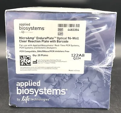 Buy Applied Biosystems 4483354 MicroAmp EnduraPlate Optical 96-Well Plate (Qty=20) • 109$