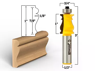 Buy 7/8  Picture Frame Molding Router Bit - 1/2  Shank - Yonico 16116 • 17.95$
