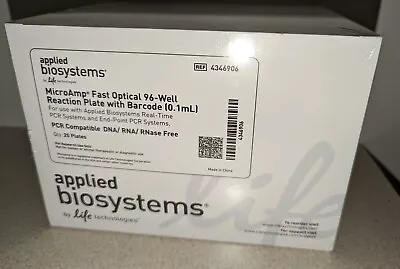 Buy 4346906 Applied Biosystems  Microamp Fast Optical 96-well Reaction Plate  Qty-20 • 62.99$