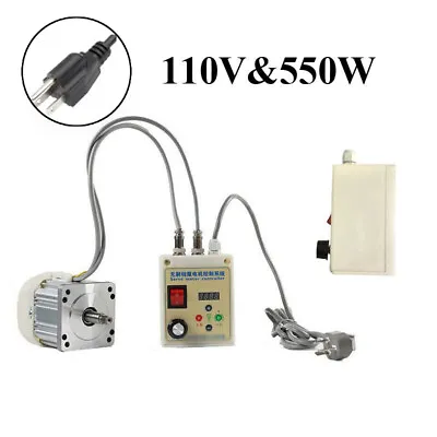 Buy 110V 550W Woodworking Machinery Lathe Face Mount Servo Motor & Controller Driver • 159.90$