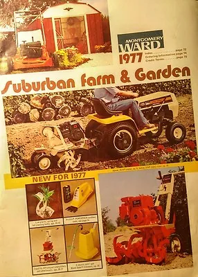 Buy Montgomery Ward 1977 Color Farm Catalog Lawn Garden Mower Tractor Gilson Tiller • 112.99$