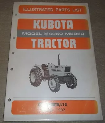 Buy Kubota M4950 M5950 Tractor Parts Manual Book Catalog Oem Original • 29.99$
