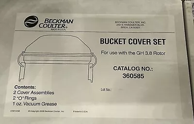 Buy Beckman Coulter REF 360585 Bucket Cover Set For GH 3.8 Rotor • 150$