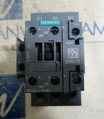 Buy Siemens 3rt2023-1bf40 Sirius Contactor W/ 110vdc Coil - Tested • 100$