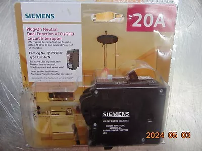 Buy Siemens Q120DFNP Plug On 20-Amp Dual Function AFCI/GFCI Circuit Interrupter NIB • 33.50$