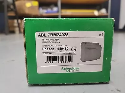 Buy NEW Schneider Electric ABL7RM24025 Regulated Power Supply 100-240VAC, 24VDC 2.5A • 325$