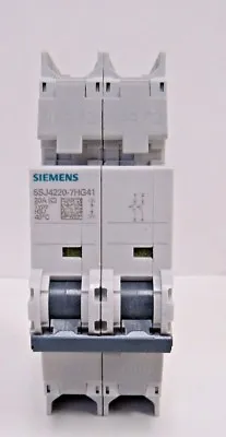 Buy New Siemens 5sj4220-7hg41 Mini Circuit Breaker 240v 2 Pole 20 Amp Class C Nib • 136.49$