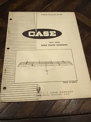 Buy Case NCA Series Spike Tooth Harrows Parts Catalog Manual 881 1968 • 6$
